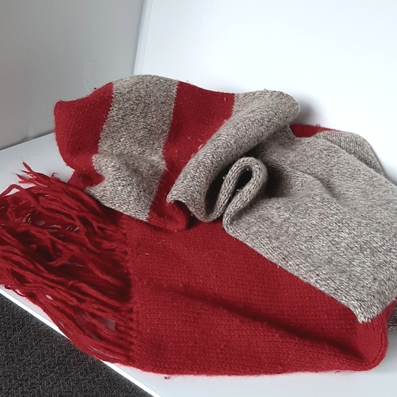 AE Colorblock Fringe Knit Scarf - Picture 2 of 3